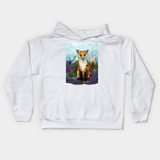 Fox and Flowers Kids Hoodie